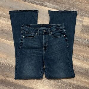 Lucky Brand Women's Dark Indigo High Rise Flare Stevie Jeans